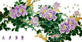 法国正品DMC十字绣套件专卖 客厅花卉系列大幅 紫气东来牡丹富贵