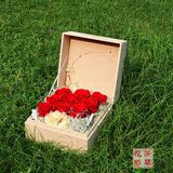 9朵红玫瑰永生花礼盒 爱人朋友生日情人节特别礼物 高端求婚鲜花