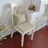 埃菲尔绿色条纹布艺 椅垫/餐椅垫/坐垫/海绵垫/椅子垫定做尺寸