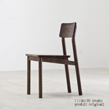 实木胡桃木白蜡木餐椅 厌式房间现代简约餐椅 榫卯结构 极美家具