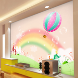 大型壁画 儿童房背景墙纸 卧室无纺布壁纸 沙发环保墙布 彩虹气球