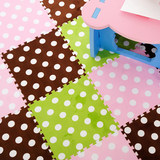 明德彩色小圆点绒面地垫 eva泡沫地垫儿童卧室爬爬垫 可爱小地毯