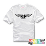 儿童亲子装白色短袖t恤 Bentley Motors Limited宾利 名汽车标志