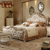 欧式床 法式床 公主床 全实木雕花床 高档布艺床 贵族卧室