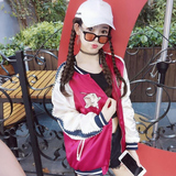 夏季女装韩版学院风刺绣拼色中长款学生棒球服夹克女情侣防晒外套