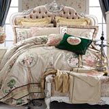 欧式床上用品样板房床品 提花被套贡缎床盖四六八十件套JX-WSFR