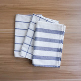 日式简约条纹格子棉餐垫餐布餐巾纯棉桌布餐布隔热垫 瑕疵处理品