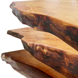 自然边松木大板桌定制原木大班台老板办公桌茶几非洲实木大板餐桌