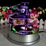 水晶球钢琴音乐盒照片刻字男生日礼物女生朋友闺蜜儿童创意礼品