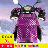 电动车分体挡风被冬季加厚加大 踏板电瓶车双面防水护膝摩托保暖