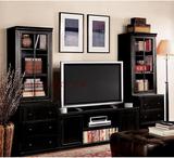 品牌美式家具定制 定做实木组合电视柜 视听柜 玻璃门柜 上海杭州