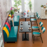 定制咖啡厅沙发卡座奶茶店靠墙卡座西餐厅茶餐厅简约沙发桌椅组合