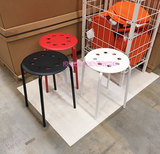 IKEA宜家代购玛留斯圆凳塑料凳子时尚换鞋凳餐凳餐不锈钢凳椅3色