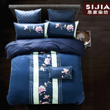 中式中国风床上用品高档简约全棉四件套天丝贡缎纯棉床单式4件套