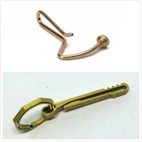 Modern黄铜钥匙扣 简约创意男女士汽车钥匙扣 复古纯铜圈环链挂件