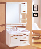 现代简约高档PVC浴室柜精美雕花浴室柜卫生间台盆浴室柜组合8019