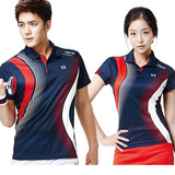 2016韩国羽毛球服情侣套装男女款短袖 乒乓球服T恤短裙速干透气