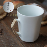 情侣杯子陶瓷马克杯带盖勺一对创意水杯青瓷简约茶杯办公杯子定制
