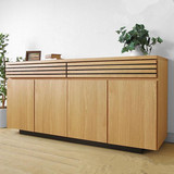 日式北欧白橡木实木收纳柜储物柜斗柜边柜客厅柜可定制
