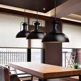 北欧Loft餐厅吧台仿古灯美式乡村创意复古工业风铁艺单头锅盖吊灯