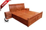 红木家具非洲花梨1.2米富贵1.5米双人大床1.8实木中式雕花床头柜