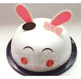 【正品】上海先卓仿真蛋糕模型 塑胶 生日蛋糕模型 卡通兔 元祖