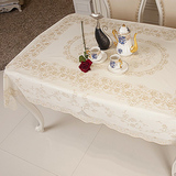 好多家桌布 台布欧式烫金PVC餐桌垫布 防水防油免洗树脂茶几桌布