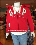 Gap专柜代购 女小童 徽标新年主题纯色连帽卫衣 童装133256