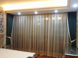 现代简约大气高档加厚银线雪尼尔纯色全遮光客厅卧室定制窗帘拼接