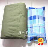 厂家批发绿色棉被 军训宿舍棉褥床垫 枕头 被罩床单 实体店可提货
