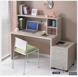 家用简约台式转角电脑桌书桌书柜书架组合 简易家具 办公桌置物架