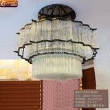 黑色中式灯优质水晶吸顶灯客厅吊灯欧式餐厅高档造型艺术装饰吊灯