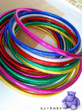 自产自销  镭射呼啦圈 儿童/幼儿园专用呼啦圈 塑料管双色呼啦圈