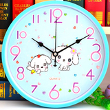 钟表可爱时尚客厅超静音钟表挂表创意时钟儿童卡通卧室挂钟石英钟