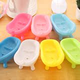 韩国创意彩色浴缸手工旅行沥水肥皂盒浴室塑料带盖密封旅游香皂盒