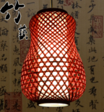 中式古典装饰吊灯 竹编灯笼灯罩 茶楼过道阳台灯 餐厅灯葫芦灯