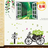 韩式田园客厅小清新贴画 沙发背景可移除墙贴纸 装饰壁纸创意墙绘