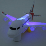 2-3-5岁儿童拼装仿真飞机模型男万向轮电动闪光音乐玩具空客A380