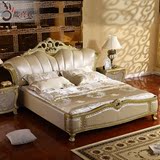 都喜欢家具 真皮床软床皮床 1.8米双人床 奢华欧式太子床 实木床