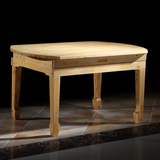 实木餐桌折叠可伸缩柏木餐桌椅组合木质小户型饭桌简约现代圆桌