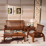 全实木沙发茶几组合家具现代中式简约客厅小户型沙发橡木三人办公