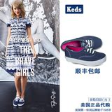 美国正品代购Keds新款帆布鞋低帮厚底女鞋纯色百搭休闲鞋小白鞋