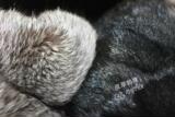 【冬季特价】二手进口貂皮黑色水貂银色狐狸毛可拆卸带帽款式超美