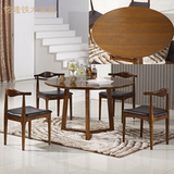 欧式实木圆餐桌 简约现代实木桌榆木桌餐厅桌椅创意小户型家用桌