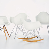 2015特价设计师出口欧式伊姆斯休闲简约实木白色扶手靠背躺椅摇椅