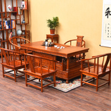 新中式茶桌椅组合实木仿古茶艺桌南榆木茶几功夫小户型泡茶桌特价