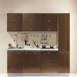厨柜定做 厨房全不锈钢整体橱柜304台面定制订做柜体柜门现代风格