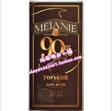 俄罗斯进口纯黑苦巧克力 梅拉尼MELANIE 90%可可低糖代餐100g