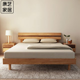 实木1.8米1.5米橡木双人床简约现代婚床日式榻榻米储物高箱床特价