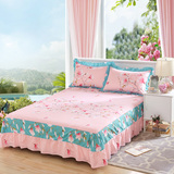 全棉床罩床裙单件纯棉双人防滑床套床盖1.5m1.8米韩版床单夏季